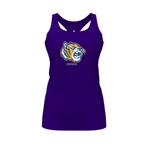 [FT0TRBPP-FYS-LOGO2] Decker Racerback Tank Top (Female Youth S, Purple, Logo 2)