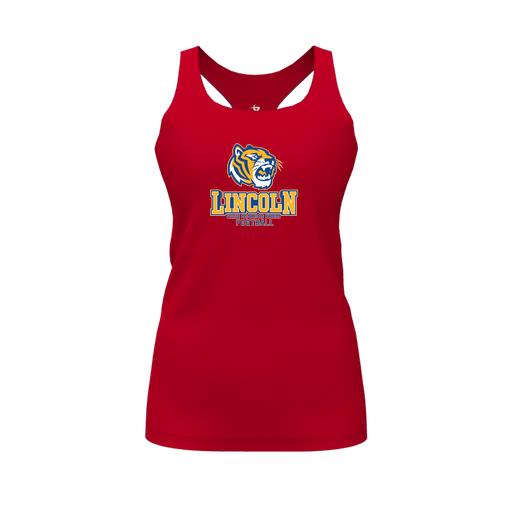 [FT0TRBRD-FYS-LOGO1] Decker Racerback Tank Top (Female Youth S, Red, Logo 1)