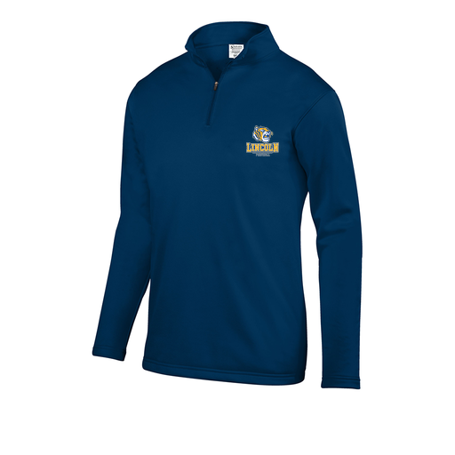[FOLQFFNV-AS-LOGO1] Decker Men's FlexFleece 1/4 Zip (Adult S, Navy, Logo 1)