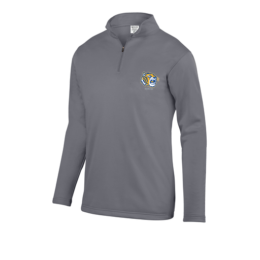 [FOLQFFGY-AS-LOGO2] Decker Men's FlexFleece 1/4 Zip (Adult S, Gray, Logo 2)